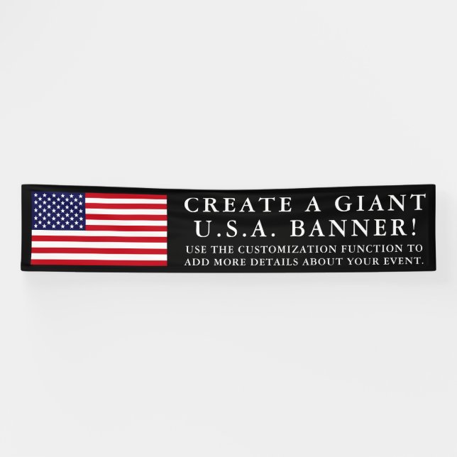 Amerikanische Flagge gigantisches | lang Banner (Horizontal)