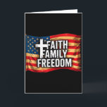 Amerikanische Flagge Glaube Familie Freiheit Chris Karte<br><div class="desc">Amerikanische Flagge Glaube Familie Freiheit Christlich</div>