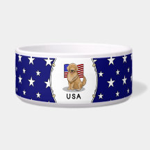 Amerikanische Flagge Golden Retriever Dog