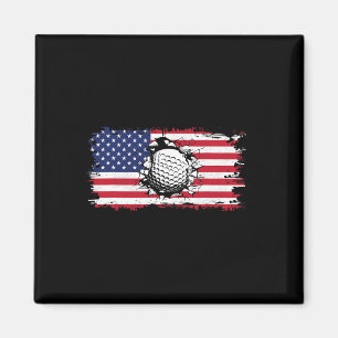 Amerikanische Flagge Golf Magnet
