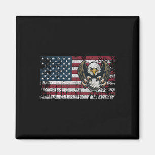 Amerikanische Flagge Golf USA Golfer Weißkopfseead Magnet