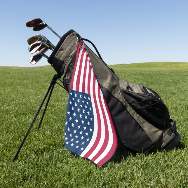 Amerikanische Flagge Golfhandtuch (Gras)