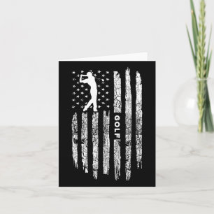 Amerikanische Flagge Golfkleidung - Golfer Vintage Karte