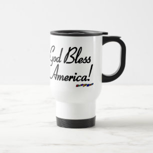 Amerikanische Flagge - Gott segne Amerika! -abgewe Reisebecher