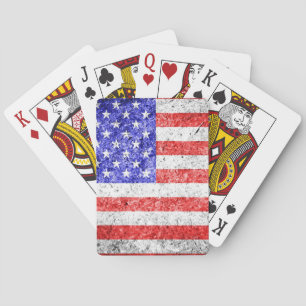 Amerikanische Flagge Grunge 2 Spielkarten