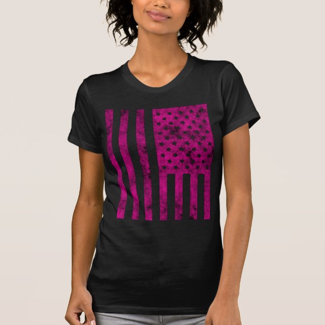 Amerikanische Flagge Grunge T-Shirt (Vorderseite)