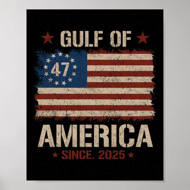 Amerikanische Flagge Gu Poster (Vorne)