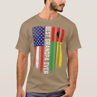 Amerikanische Flagge & Guinea-Bissau Flag Beste Op T-Shirt