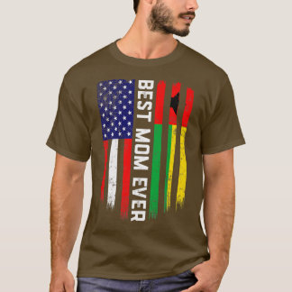 Amerikanische Flagge & Guinea-Bissau Flagge Beste  T-Shirt