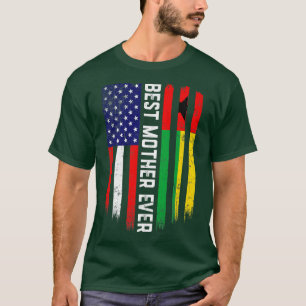 Amerikanische Flagge & Guinea-Bissau Flagge Beste T-Shirt