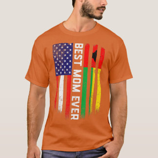Amerikanische Flagge & Guinea-Bissau Flagge Beste  T-Shirt