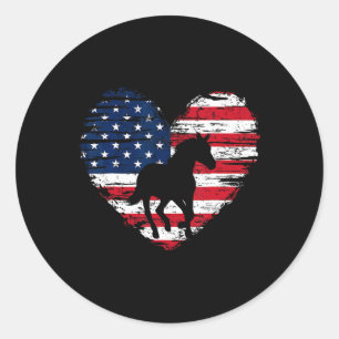 Amerikanische Flagge Herbst 4. Juli Usa Patrioti Runder Aufkleber