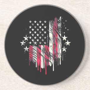 Amerikanische Flagge Herren USA Kleinkind Amerikan Getränkeuntersetzer