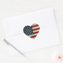 Amerikanische Flagge Herz-Aufkleber