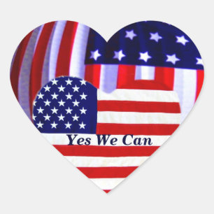 Amerikanische Flagge, Herz der Liebe_ Aufkleber
