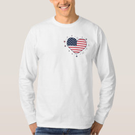 Amerikanische Flagge Herz - Patriotisches USA-Lieb T-Shirt