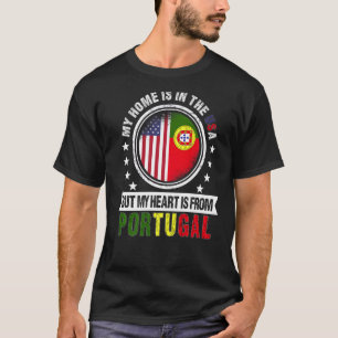 Amerikanische Flagge Herz Portgual American P T-Shirt
