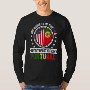 Amerikanische Flagge Herz Portgual American P T-Shirt