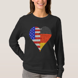 Amerikanische Flagge Herz T-Shirt