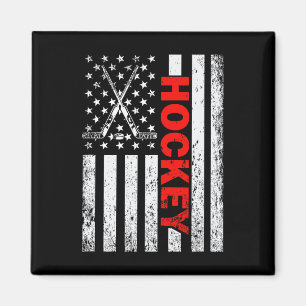 Amerikanische Flagge Hockey Usa Patriotisch Für Fr Magnet