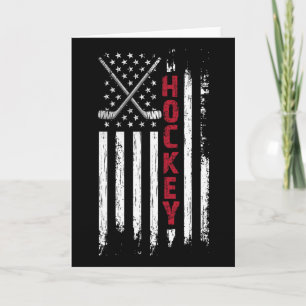 Amerikanische Flagge Hockey Usa Patriotisch  Karte