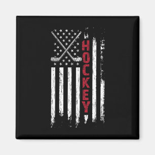 Amerikanische Flagge Hockey Usa Patriotisch  Magnet