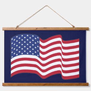 Amerikanische Flagge Holz-Wandteppich Wandteppich Mit Holzrahmen