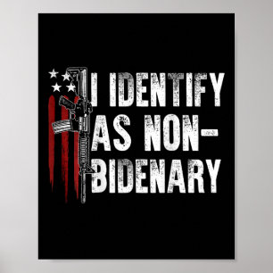 Amerikanische Flagge I als nicht bidenarisch (auf Poster