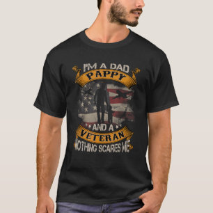 Amerikanische Flagge Ich bin Vater Pappy und Veter T-Shirt