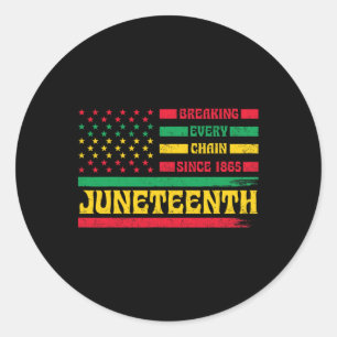 Amerikanische Flagge im Juni 1990 bricht jede Stun Runder Aufkleber