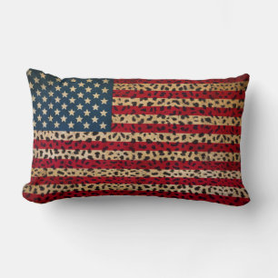 Amerikanische Flagge im Lendenkissen