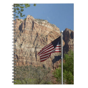 Amerikanische Flagge im Zion National Park I Notizblock