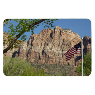 Amerikanische Flagge im Zion-Nationalpark I Magnet