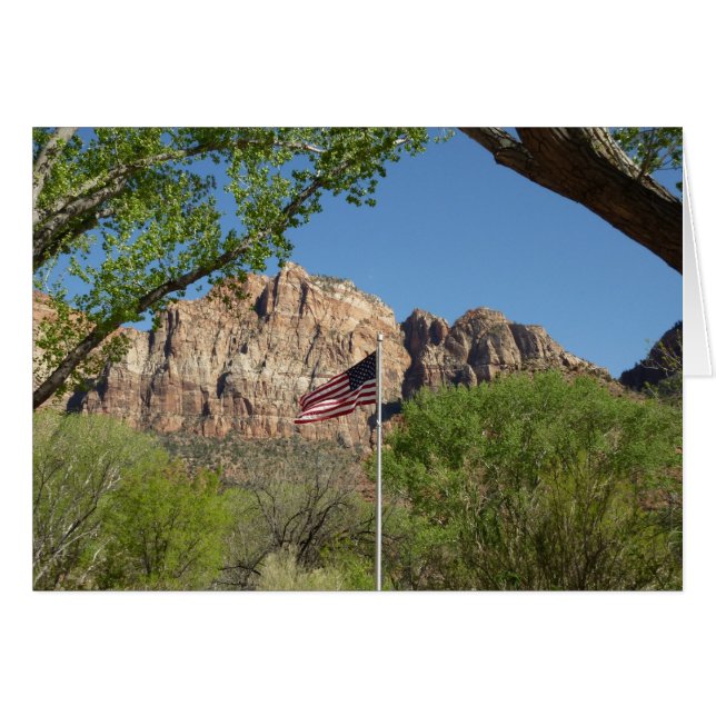 Amerikanische Flagge im Zion-Nationalpark II (Vorderseite (Horizontal))