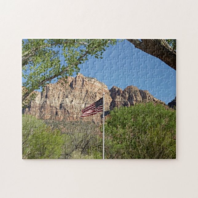 Amerikanische Flagge im Zion-Nationalpark II (Horizontal)