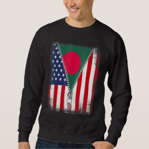 Amerikanische Flagge in Bangladesch Sweatshirt