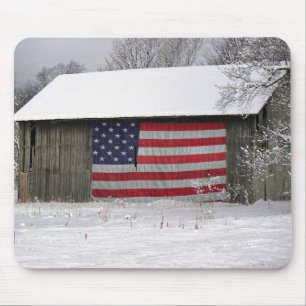 Amerikanische Flagge in einer landwirtschaftlichen Mousepad
