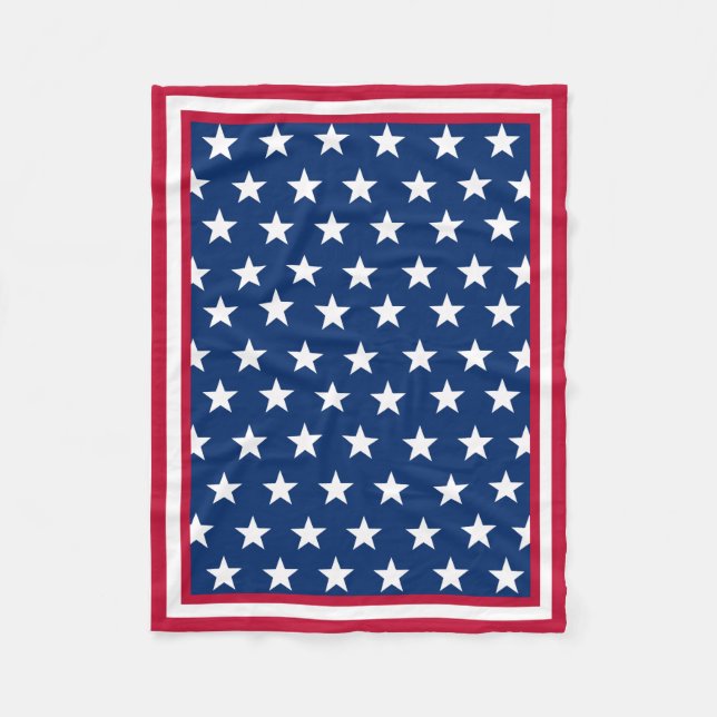 Amerikanische Flagge Inspiriert Fleecedecke (Vorderseite)