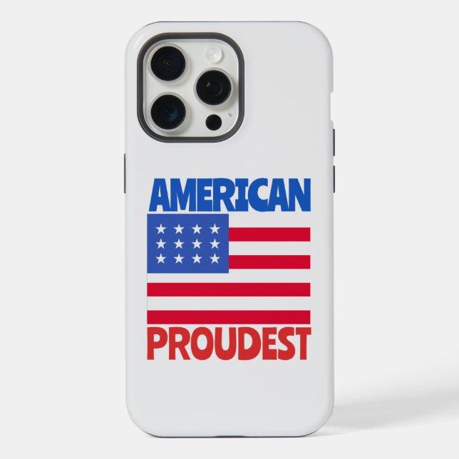 Amerikanische Flagge iPhone 15 Pro Max Hülle (Rückseite)