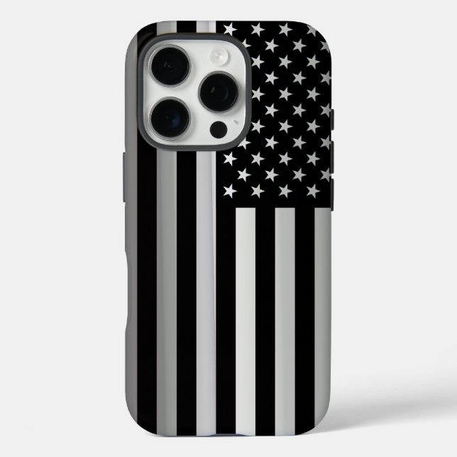 Amerikanische Flagge iPhone 16 Pro Hülle (Rückseite)