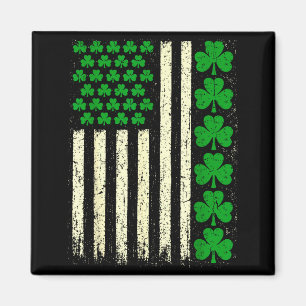 Amerikanische Flagge irische Shamrocks St Patricks Magnet