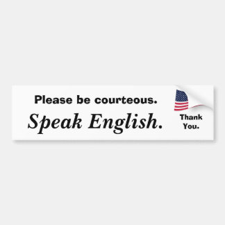 amerikanische Flagge, ist bitte., sprechen Engl.… Autoaufkleber