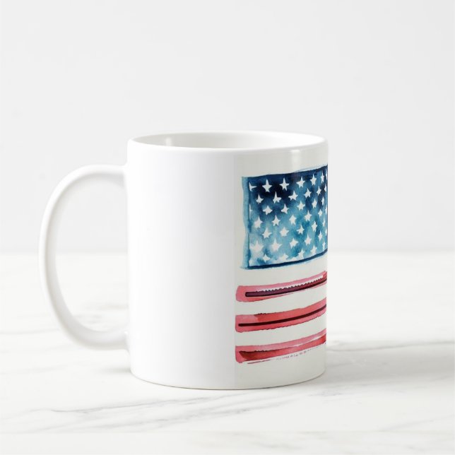 Amerikanische Flagge Kaffeetasse (Links)