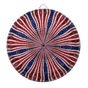 Amerikanische Flagge Kaleidoskop Abstrakt 2 Dartscheibe