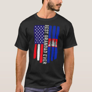 Amerikanische Flagge & Kambodscha Flag Beste Grand T-Shirt