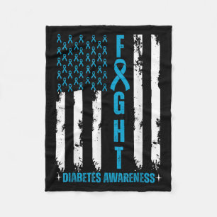 Amerikanische Flagge Kampf gegen Diabetes Bewussts Fleecedecke