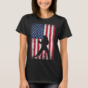 Amerikanische Flagge Karate 4. Juli Patriotic Gir T-Shirt
