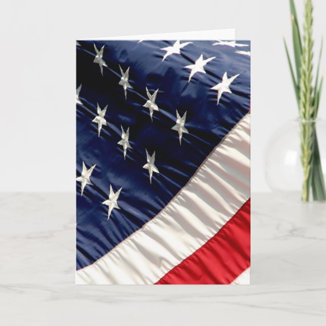 AMERIKANISCHE FLAGGE KARTE (Vorderseite)