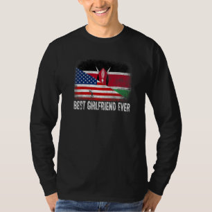 Amerikanische Flagge & Kenia Flag Beste Freundin j T-Shirt