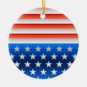 Amerikanische Flagge Keramik Ornament